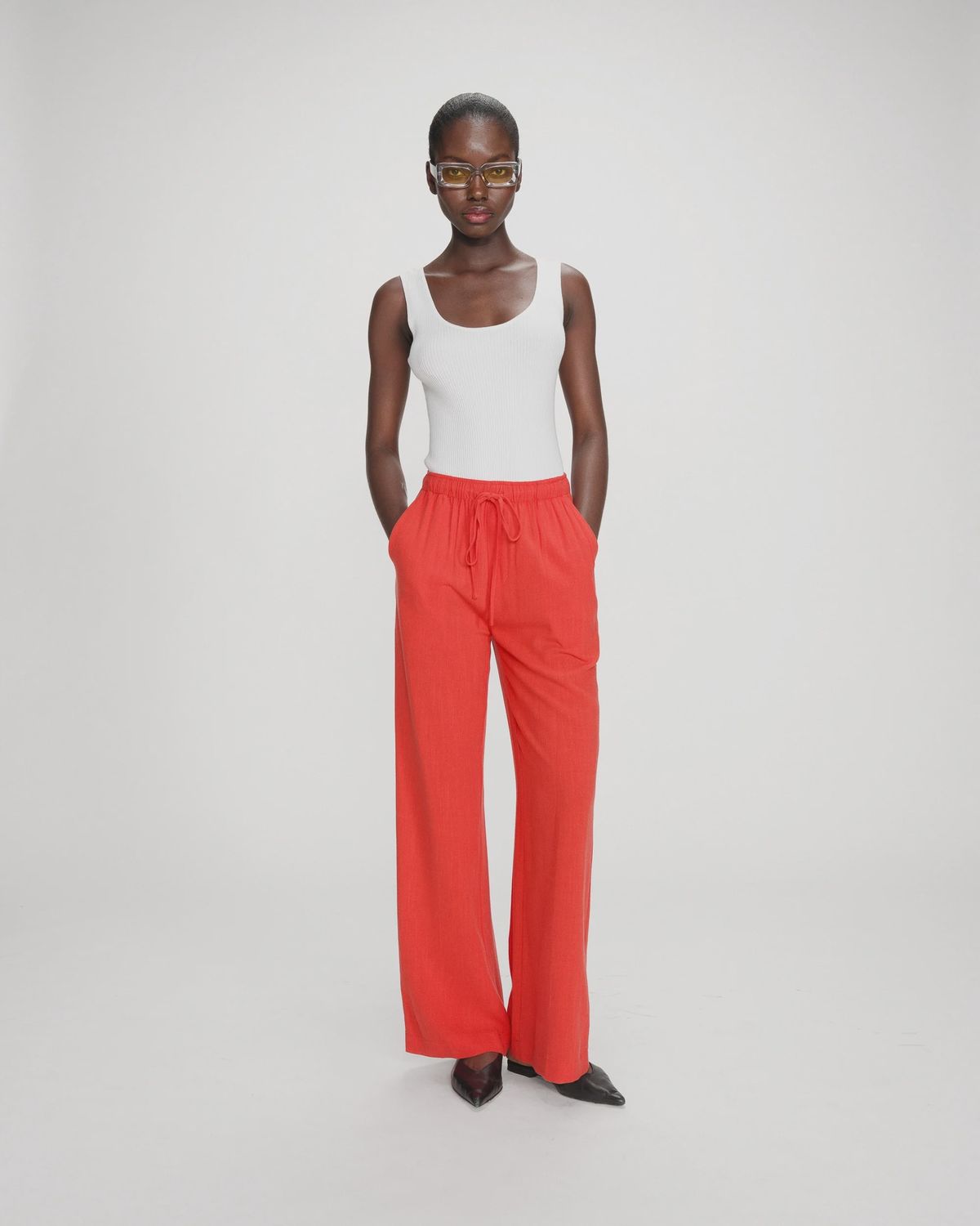 Raven wide leg trousers burnt orange