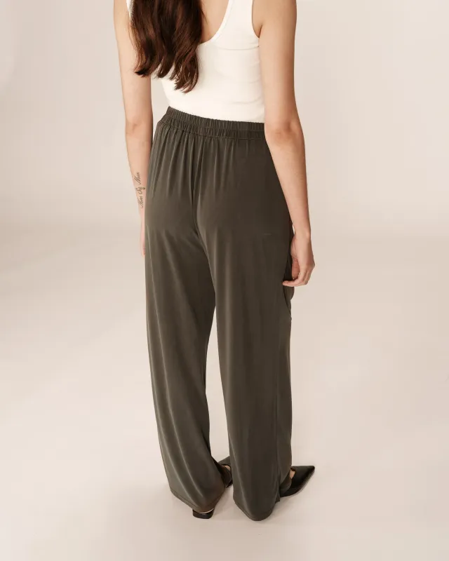 Pax wide leg trousers khaki green