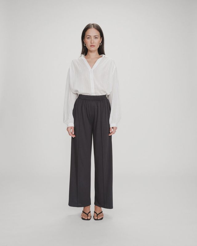 Pax wide leg trousers dark grey