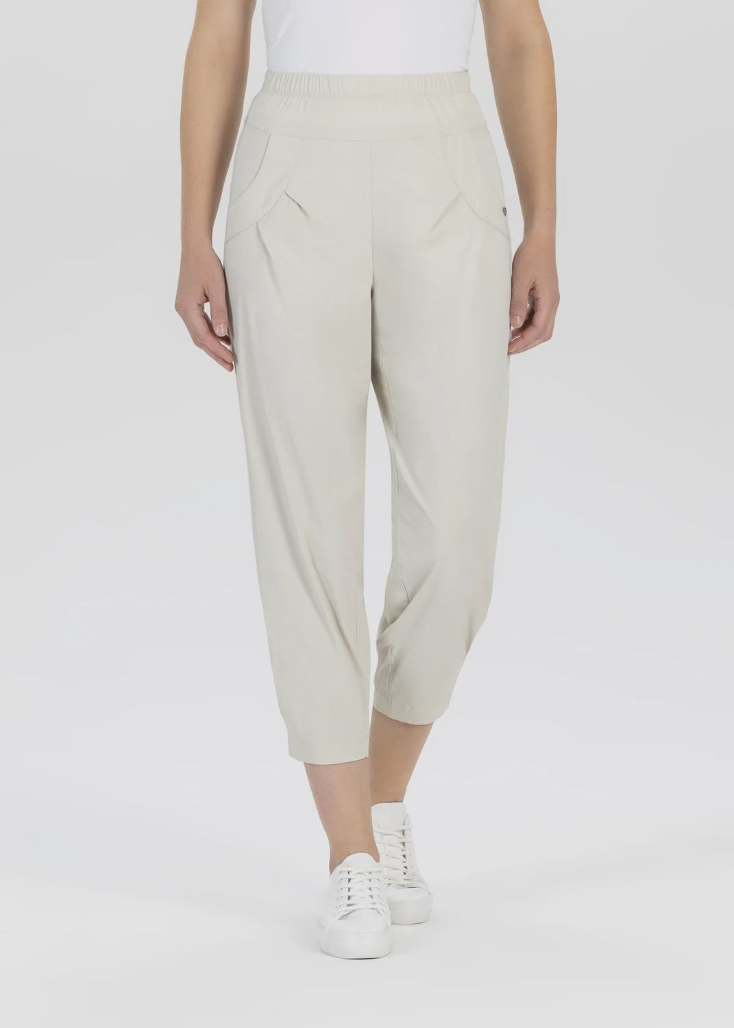 Rachell cropped trousers lime white