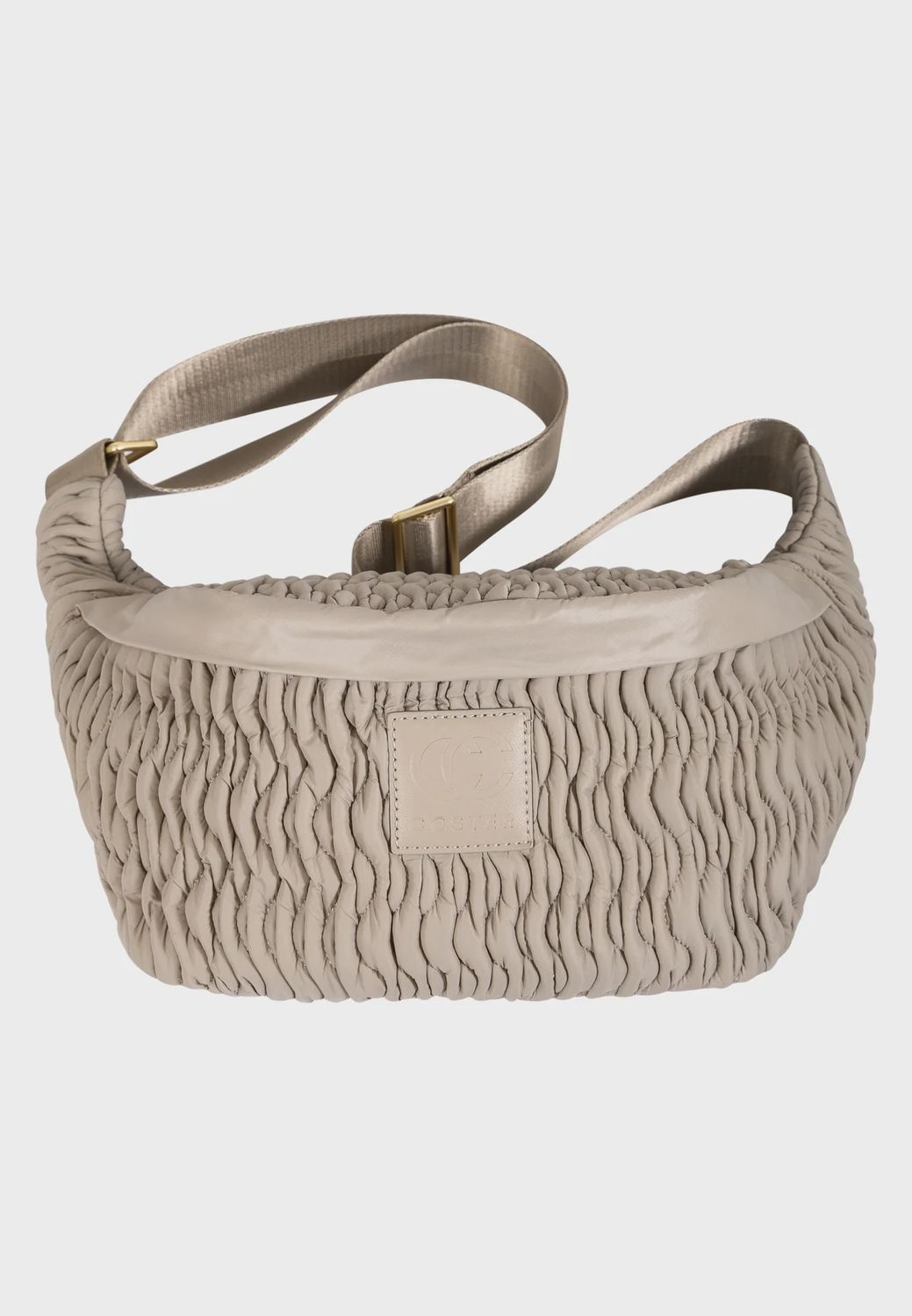 Quilted bumbag beige
