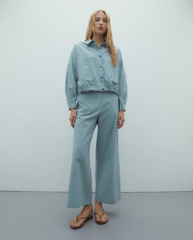 Jacket in duck egg blue