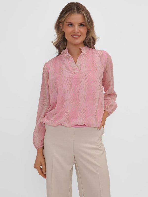 Bella band top pink animal print