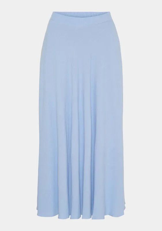 Pearl maxi skirt light blue