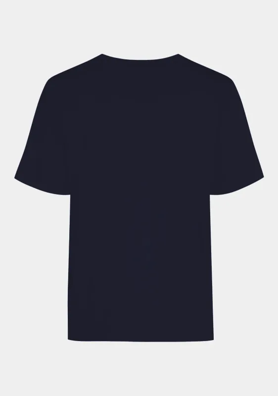Gritt v-neck t-shirt navy blue