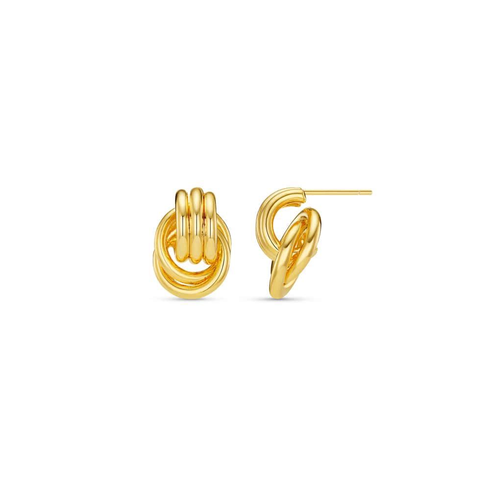 Interlocking earrings gold