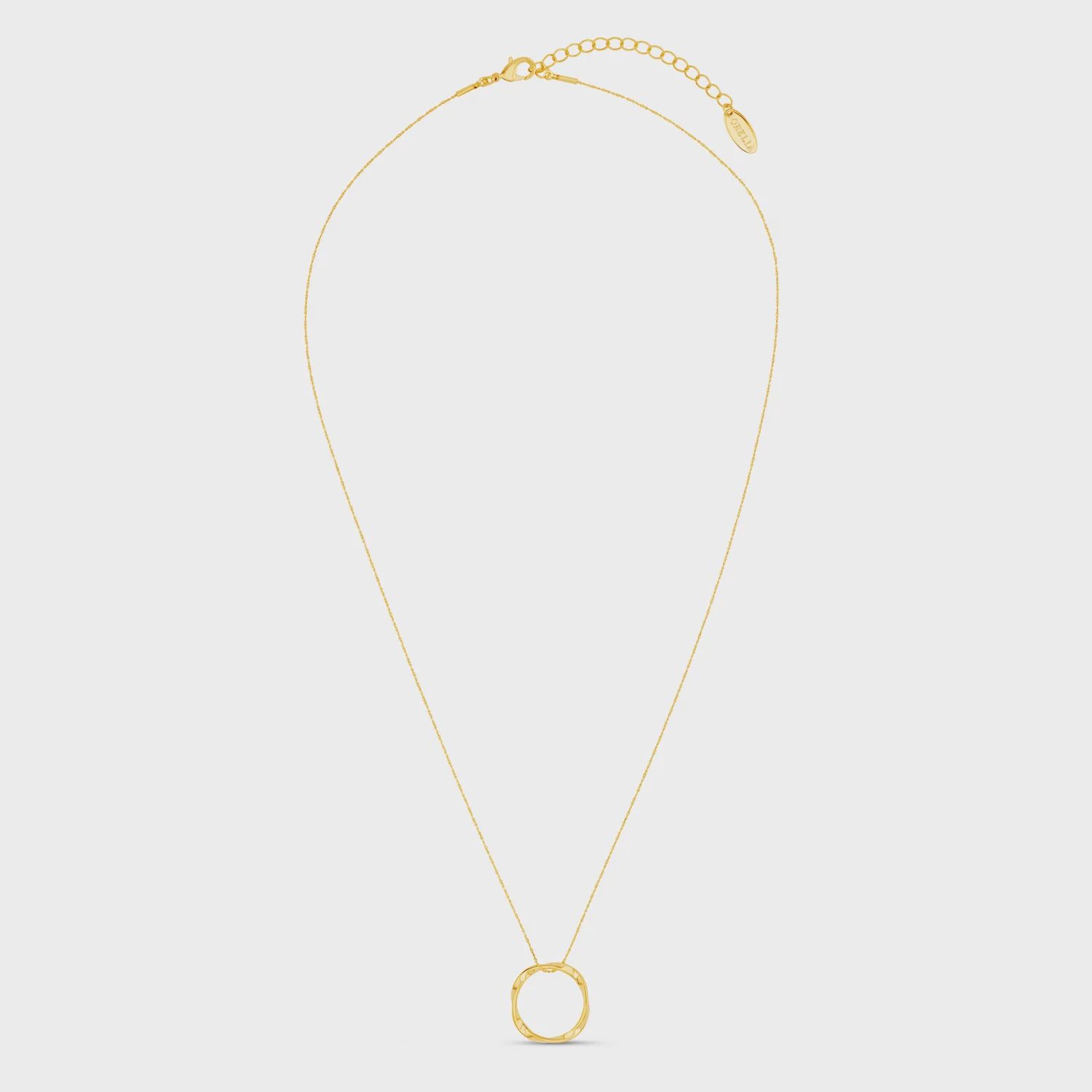 Open circle necklace gold