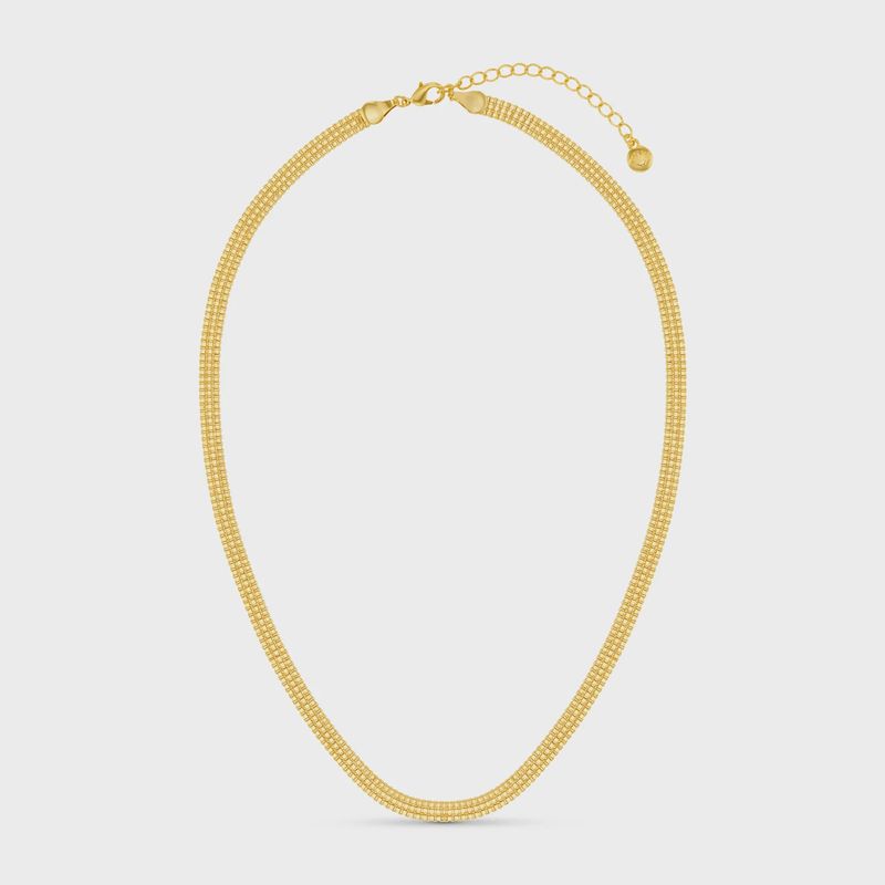 Flat box chain necklace gold