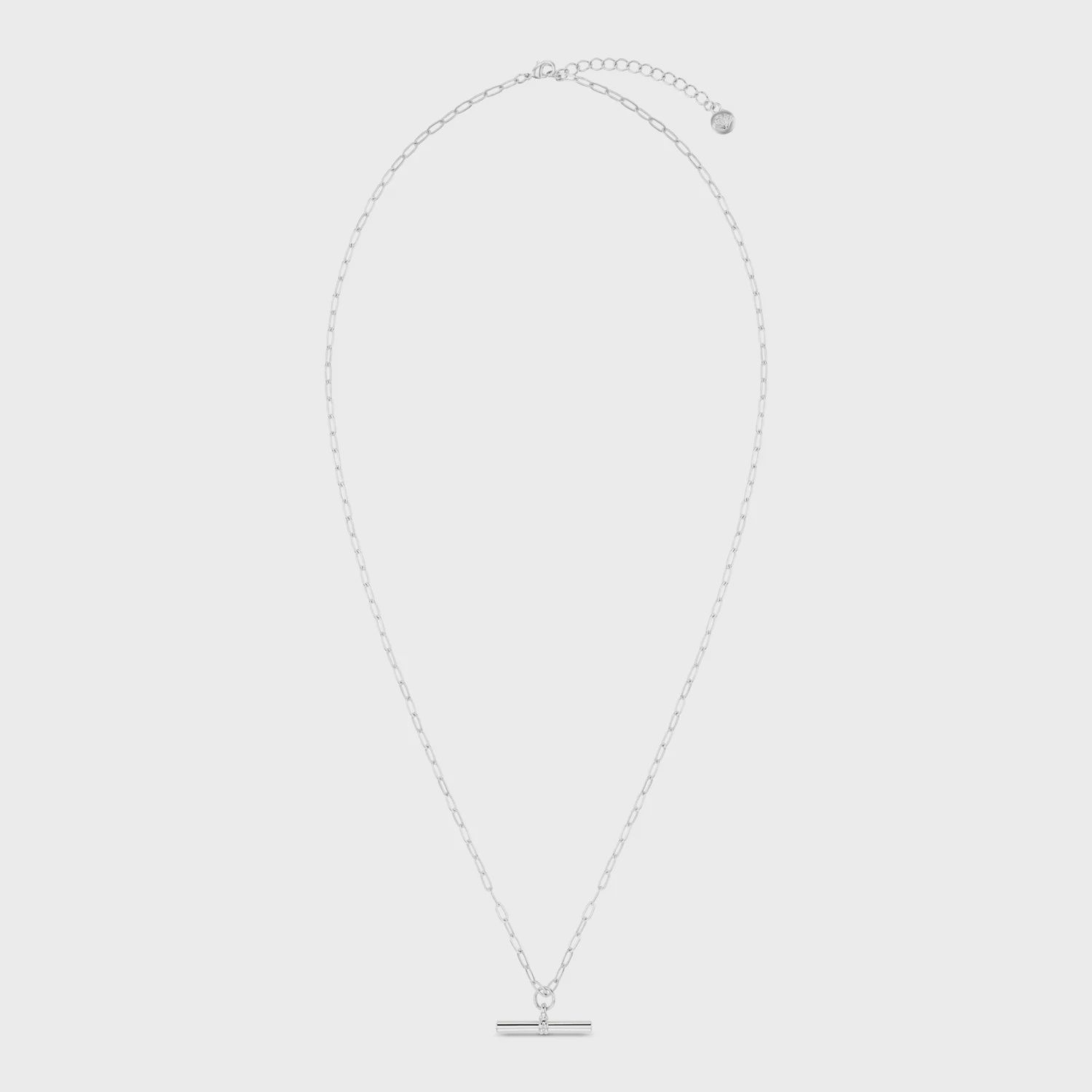 Chunky T-Bar necklace silver