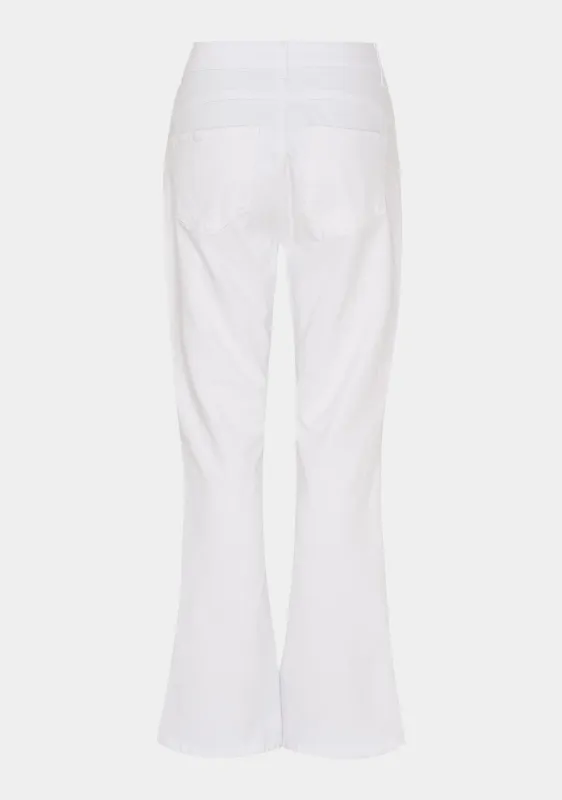 Verona flare trousers white