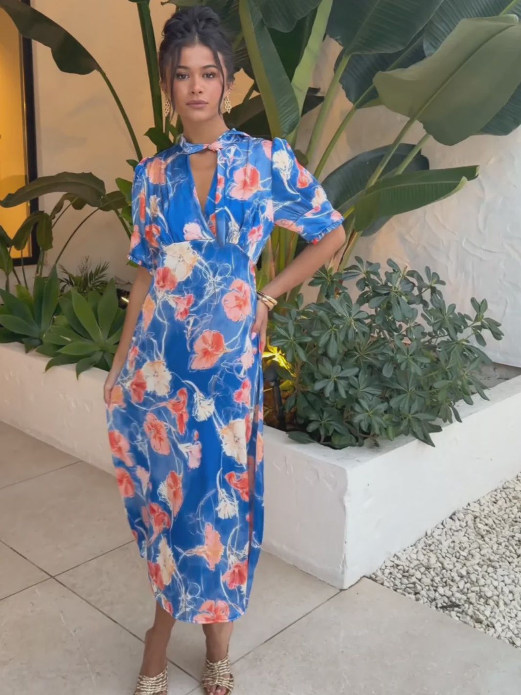 Kimber midi dress blue