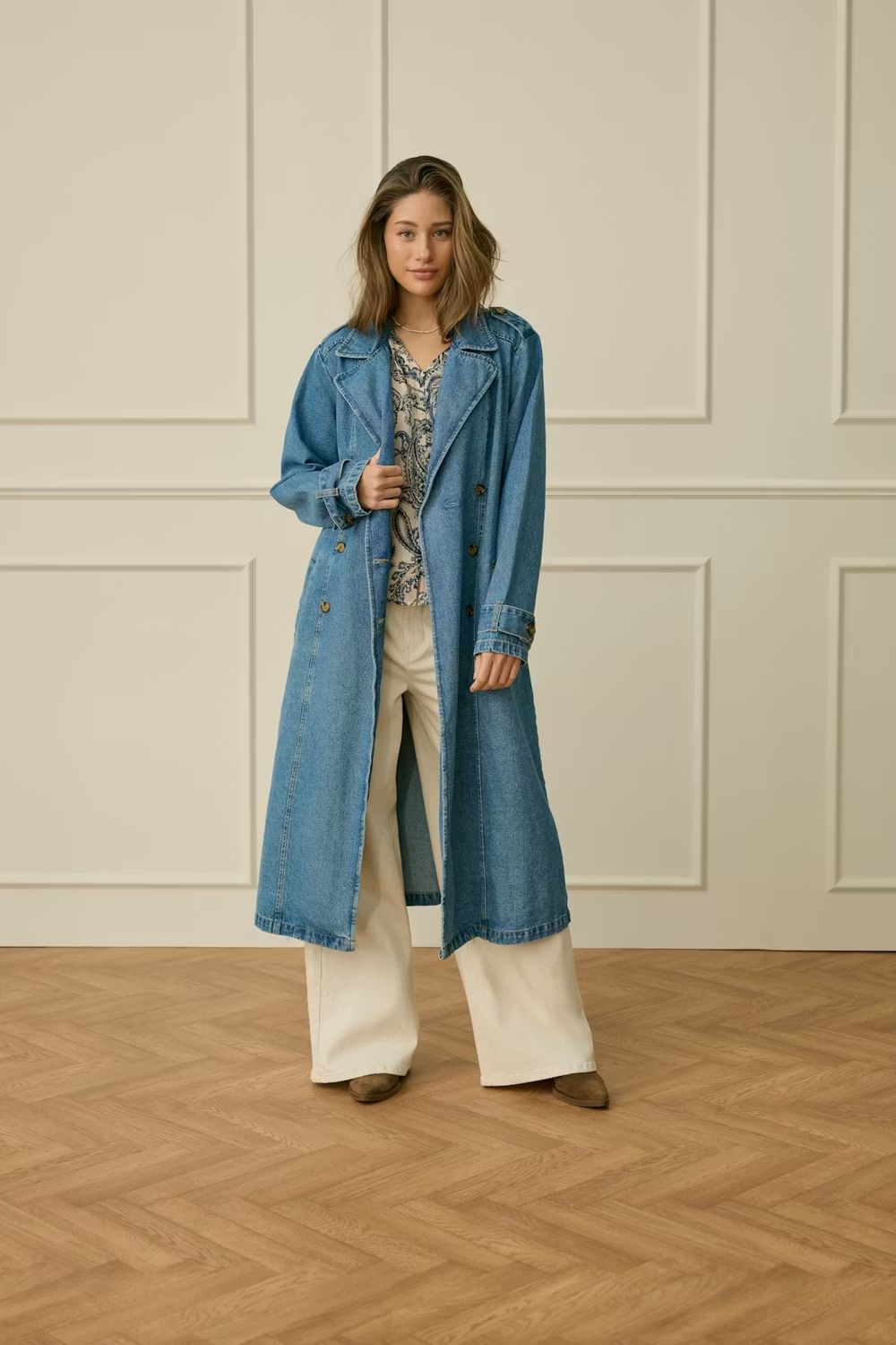 Mika denim trenchcoat blue