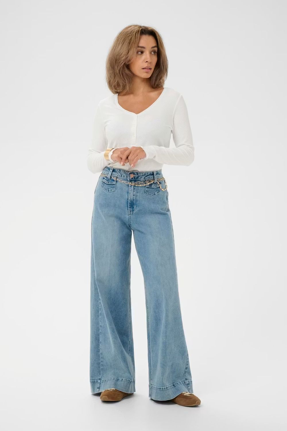 Rita wide leg denim jeans blue