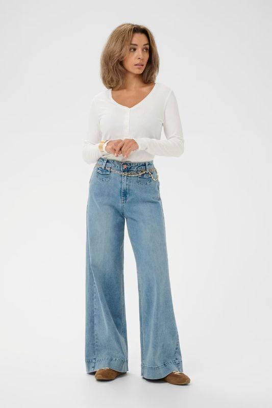 Rita wide leg denim jeans blue
