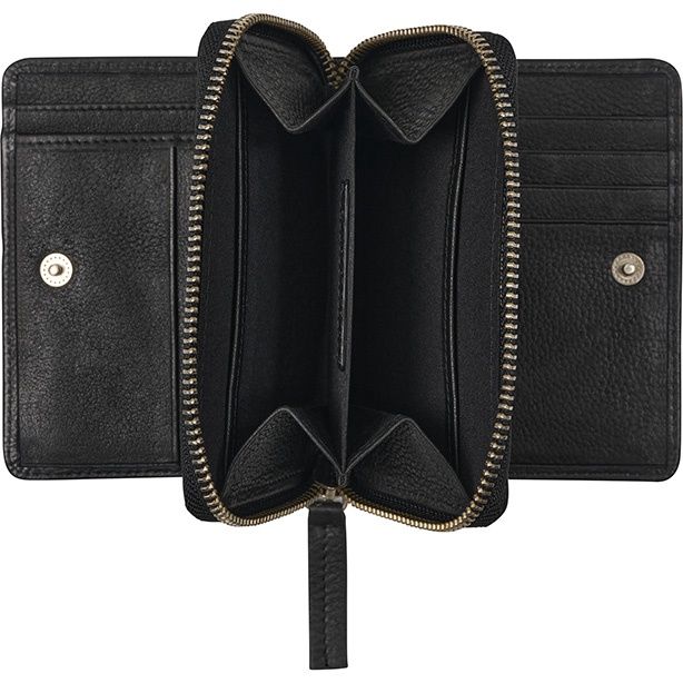 Soft skylar double flap purse chestnut brown