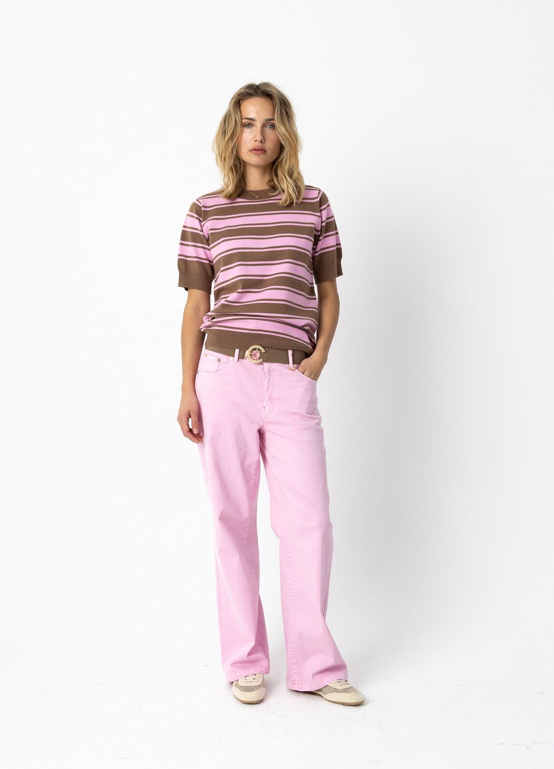 Denim jeans candy pink