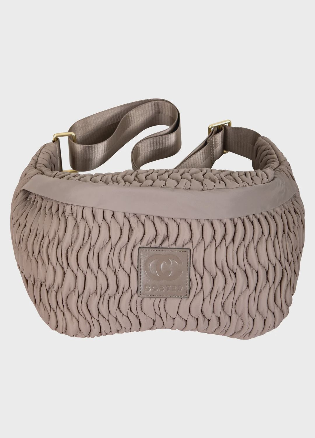 Quilted bumbag warm grey