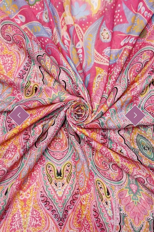 Paisley print scarf pink