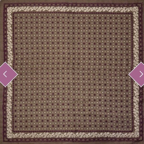 Ditsy floral print square scarf taupe