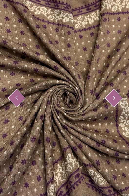 Ditsy floral print square scarf taupe