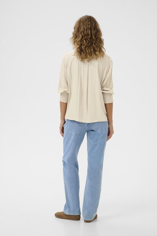 Nola 3/4 sleeve blouse light beige