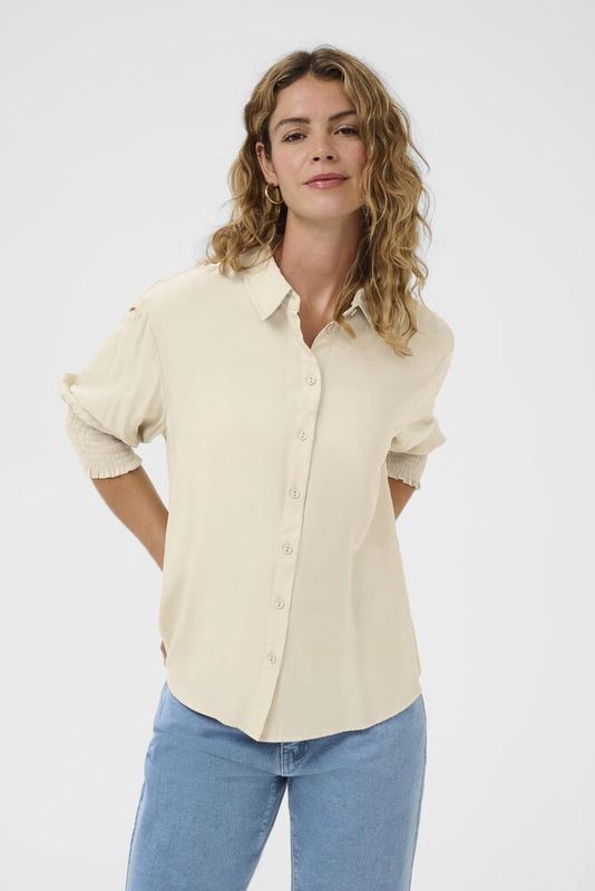 Nola 3/4 sleeve blouse light beige