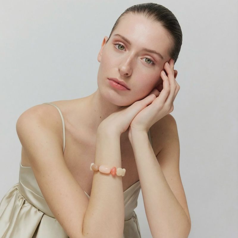 Unique flex bracelet latte brown mix