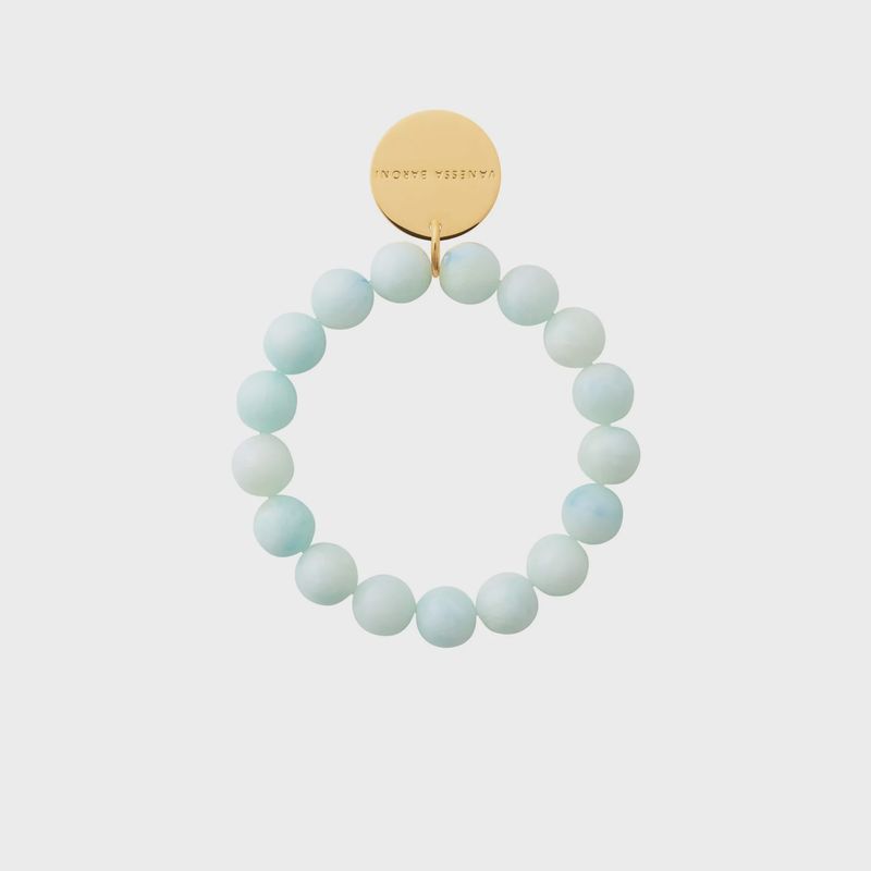 Mini beads flex bracelet pale blue