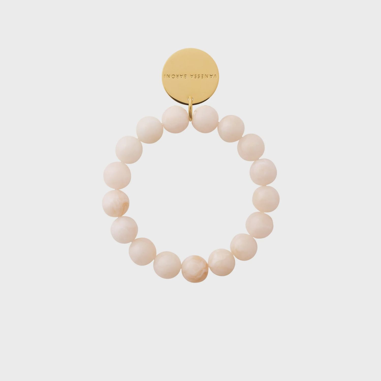 Mini beads flex bracelet latte marble cream mix