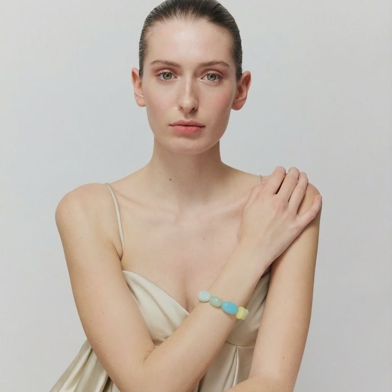 Unique flex bracelet blue mix