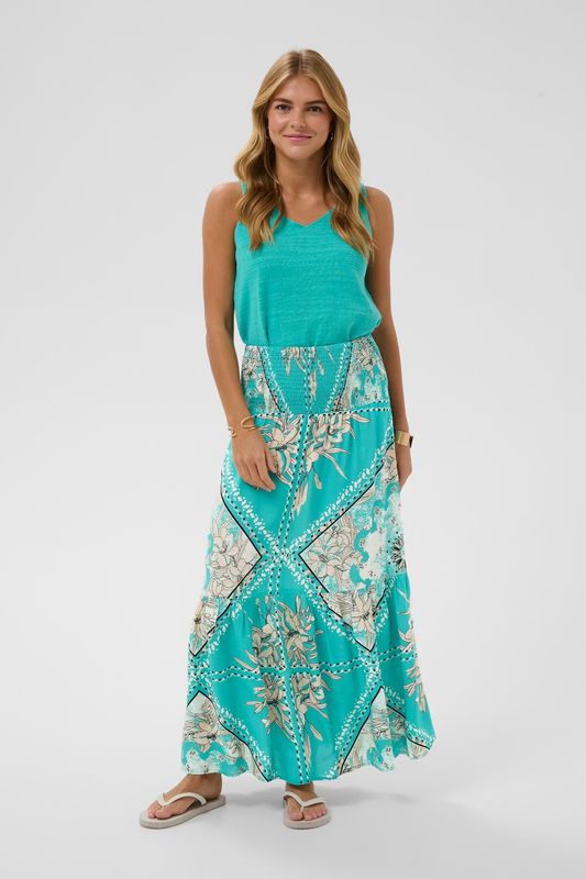 Tiah skirt turquoise print