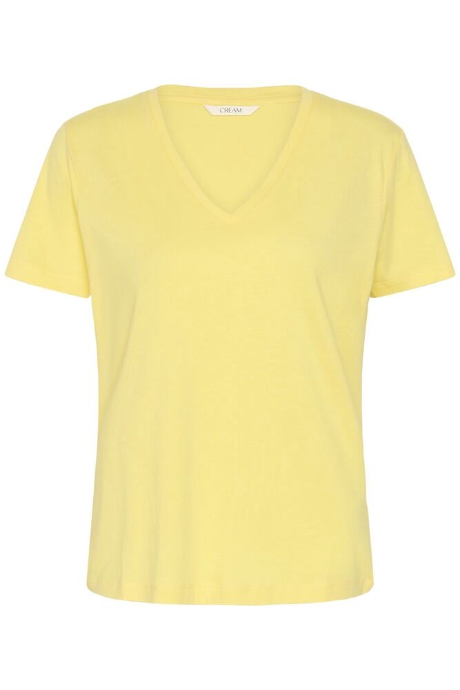 Naia v-neck t-shirt pale yellow