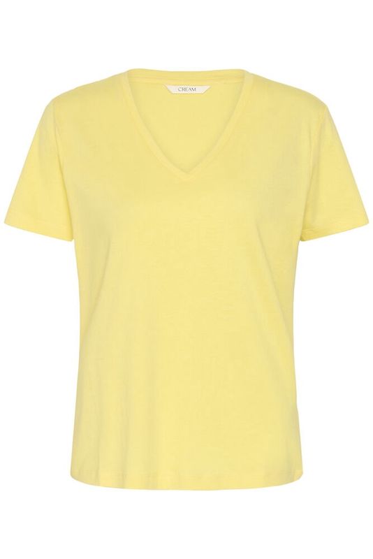 Naia v-neck t-shirt pale yellow