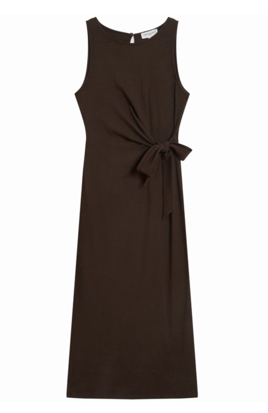 Wyla sleeveless dress chocolate brown