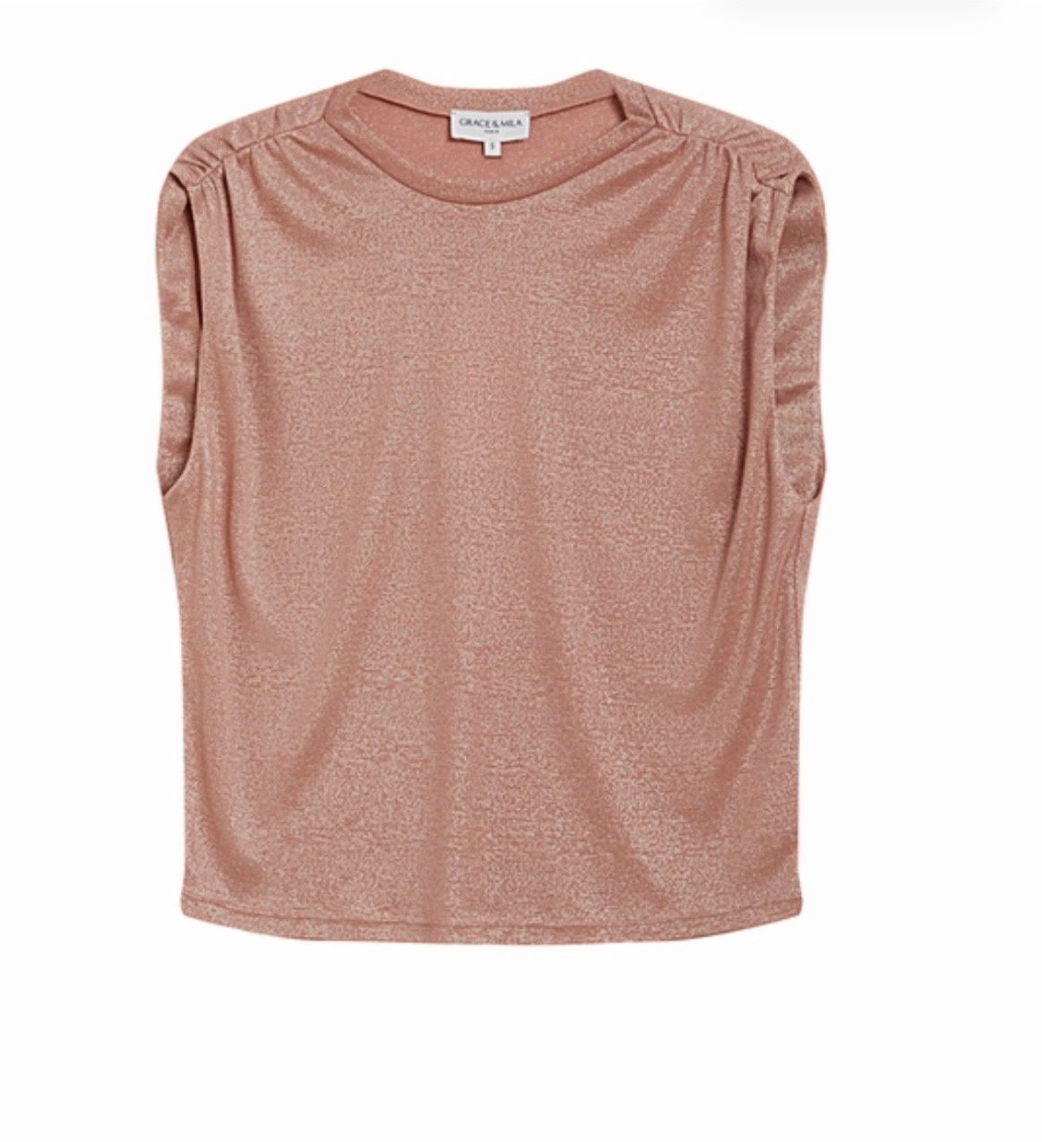 Winny sleeveless t-shirt rose pink metallic