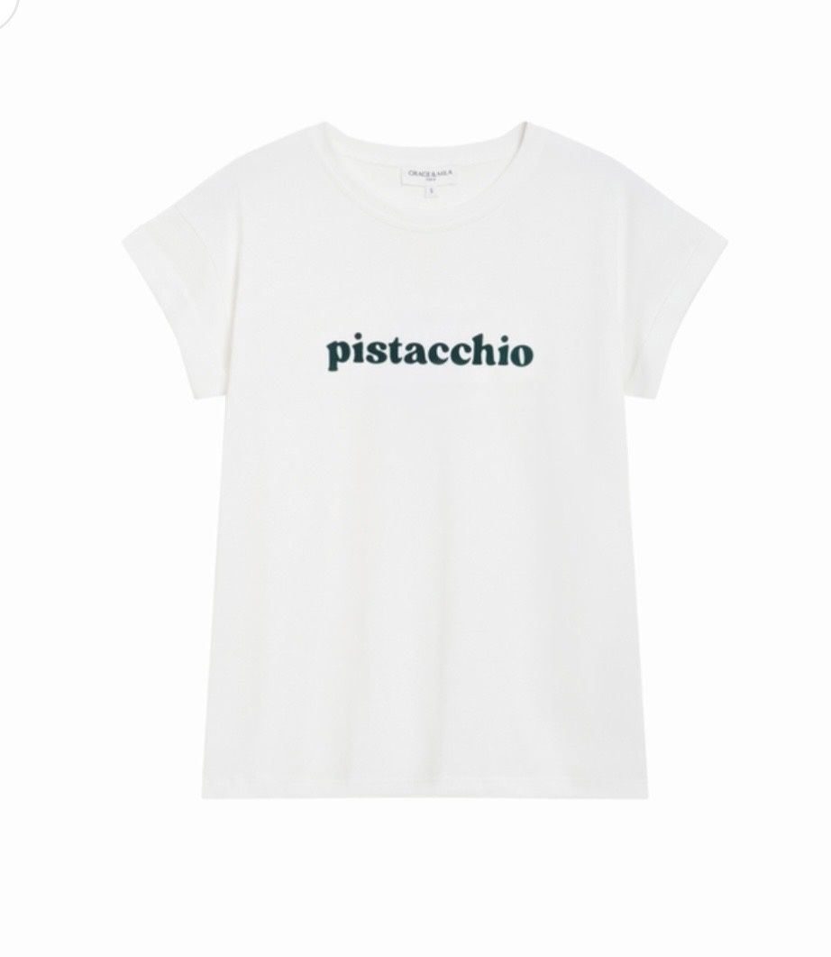 Wylo t-shirt off-white green pistacchio