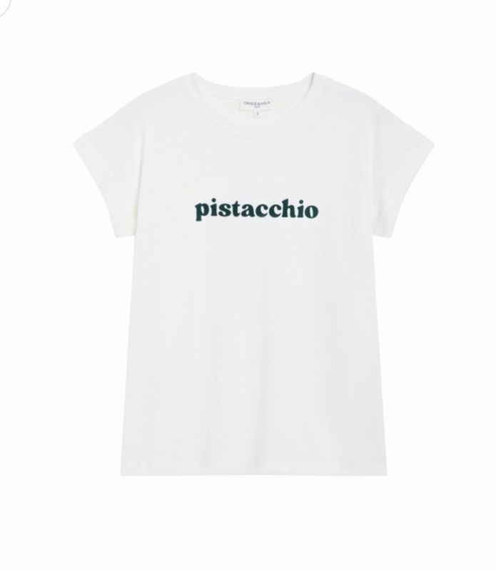 Wylo t-shirt off-white green pistacchio