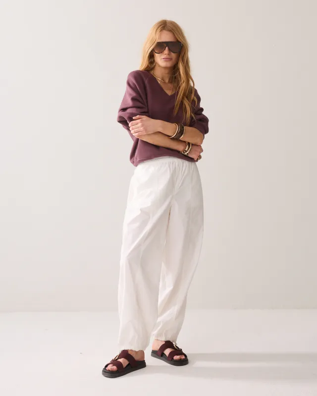 Harem canvas trousers off white