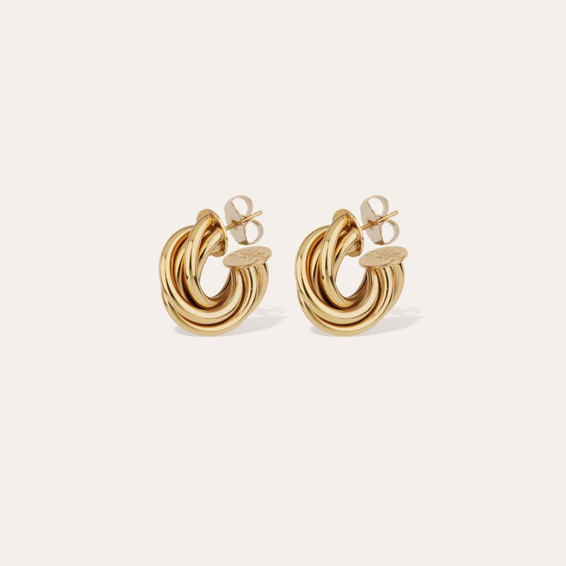 Atik mini hoop earrings gold