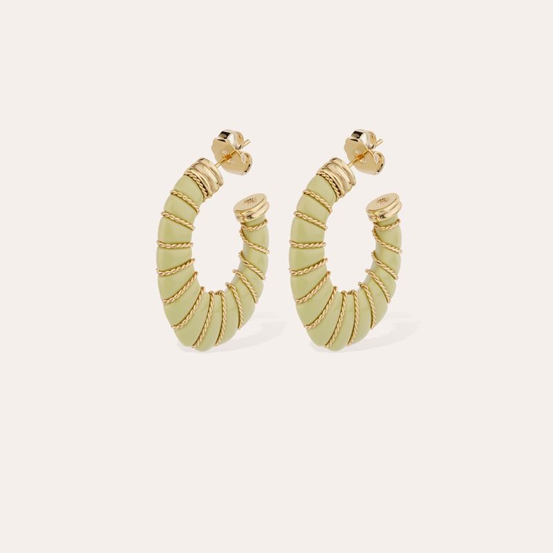 Cyclade earrings sage green
