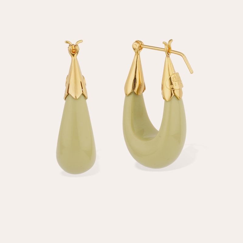 Ecume earrings sage green