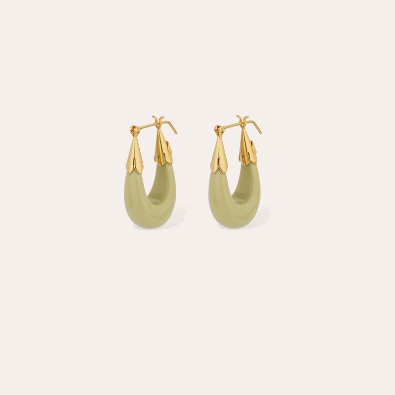 Ecume earrings sage green