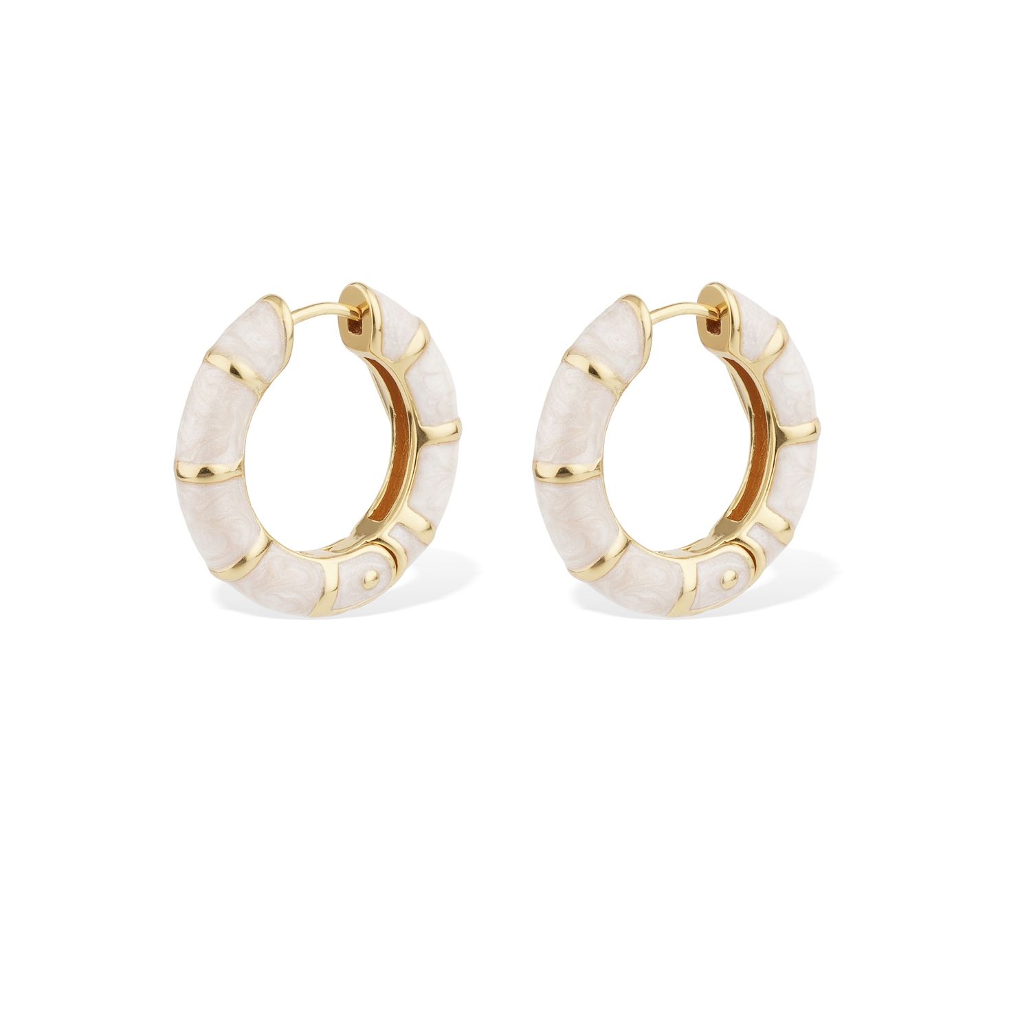 Bambou mini earrings cream