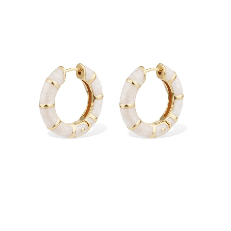 Bambou mini earrings cream