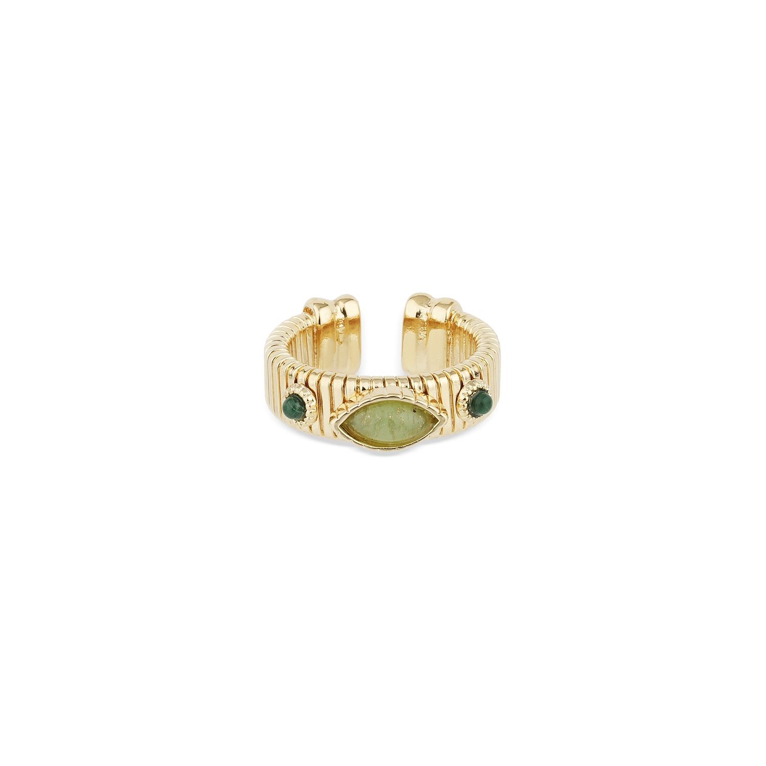 Strada bangle ring gold amazonite