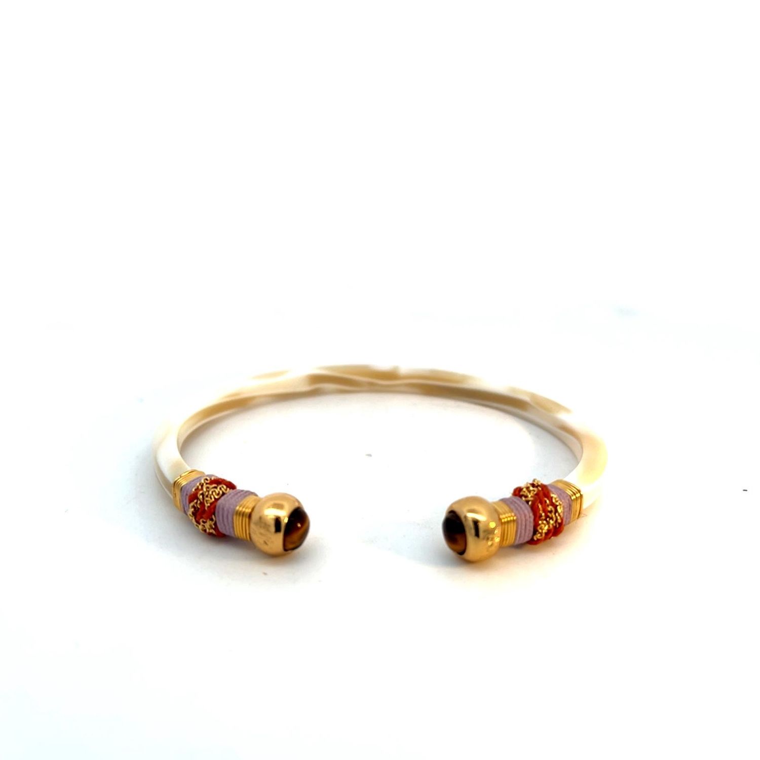 Sari bracelet cream purple