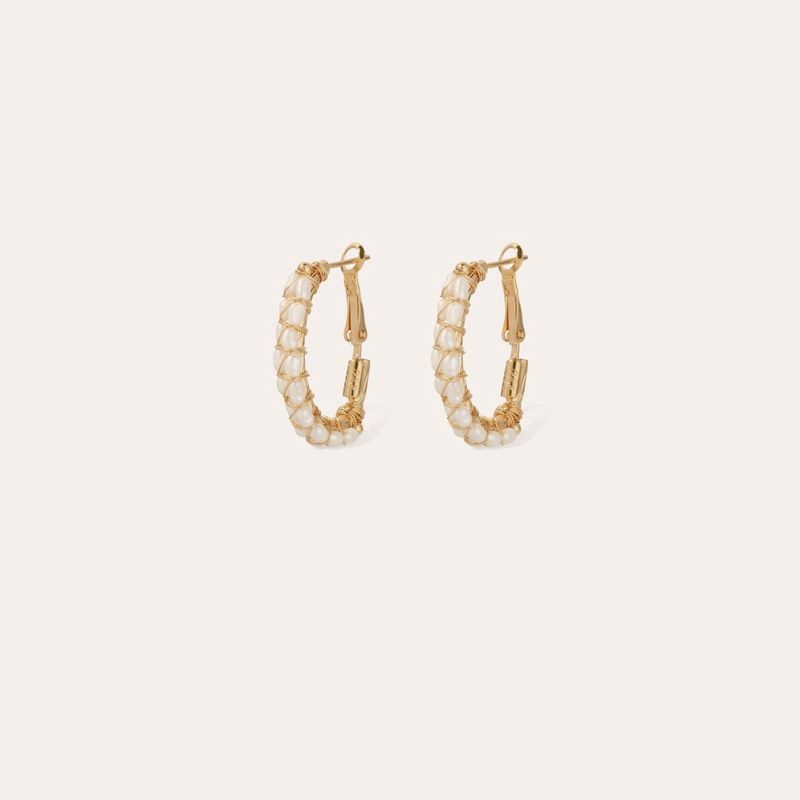 Creole hoop earrings gold