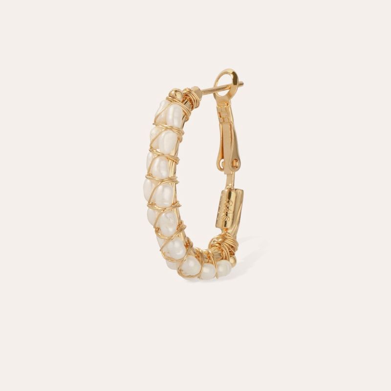 Creole hoop earrings gold