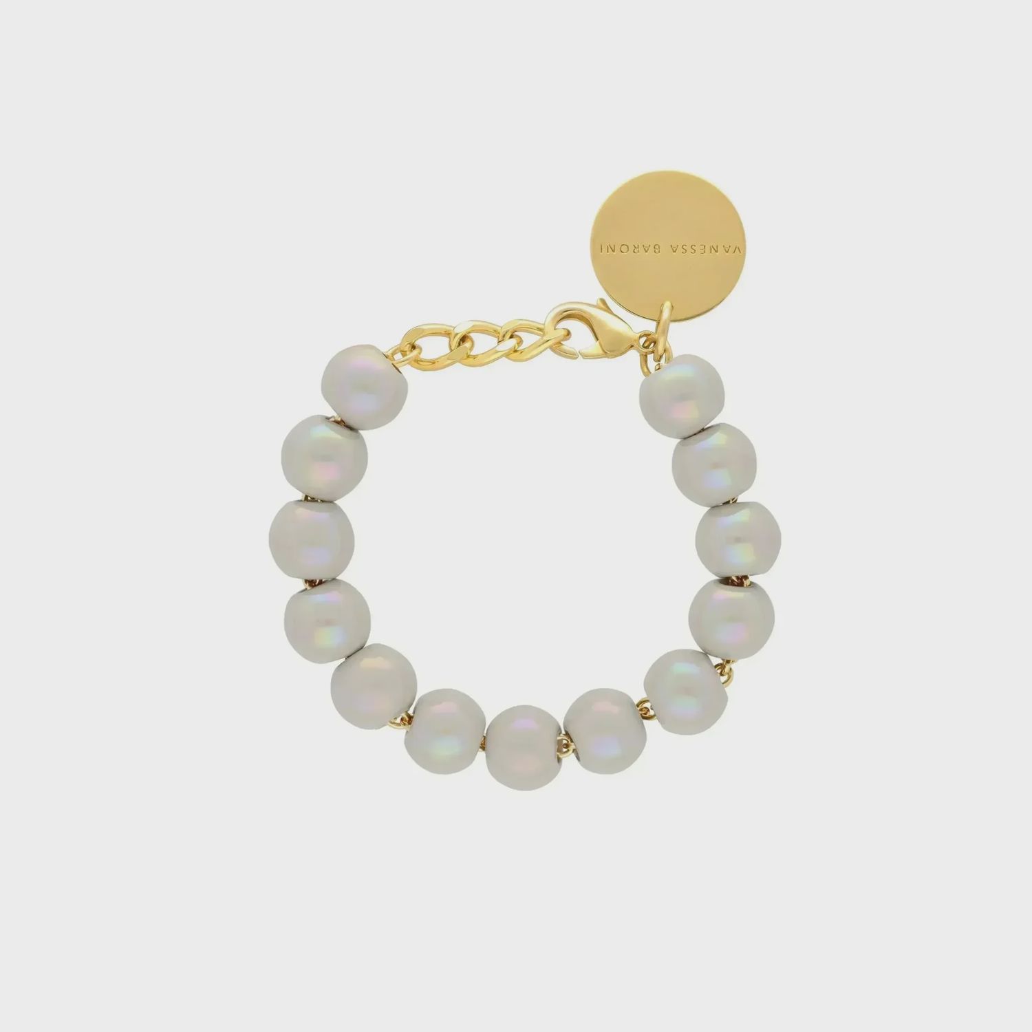 Mini beads bracelet iridescent solid