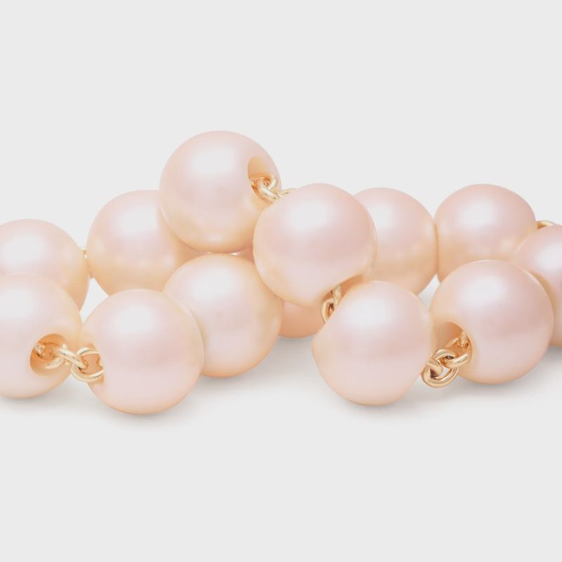 Mini beads bracelet apricot pearl